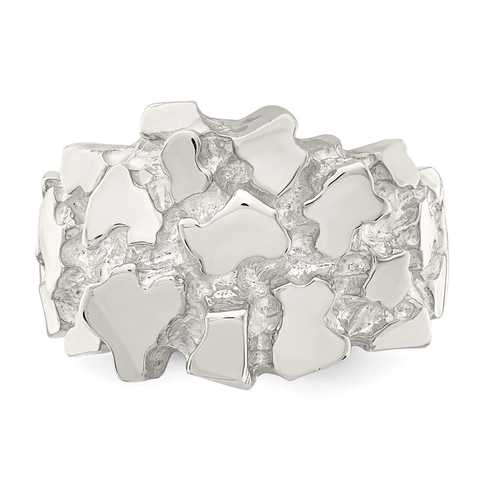 Sterling Silver Men's Nugget Ring - 27