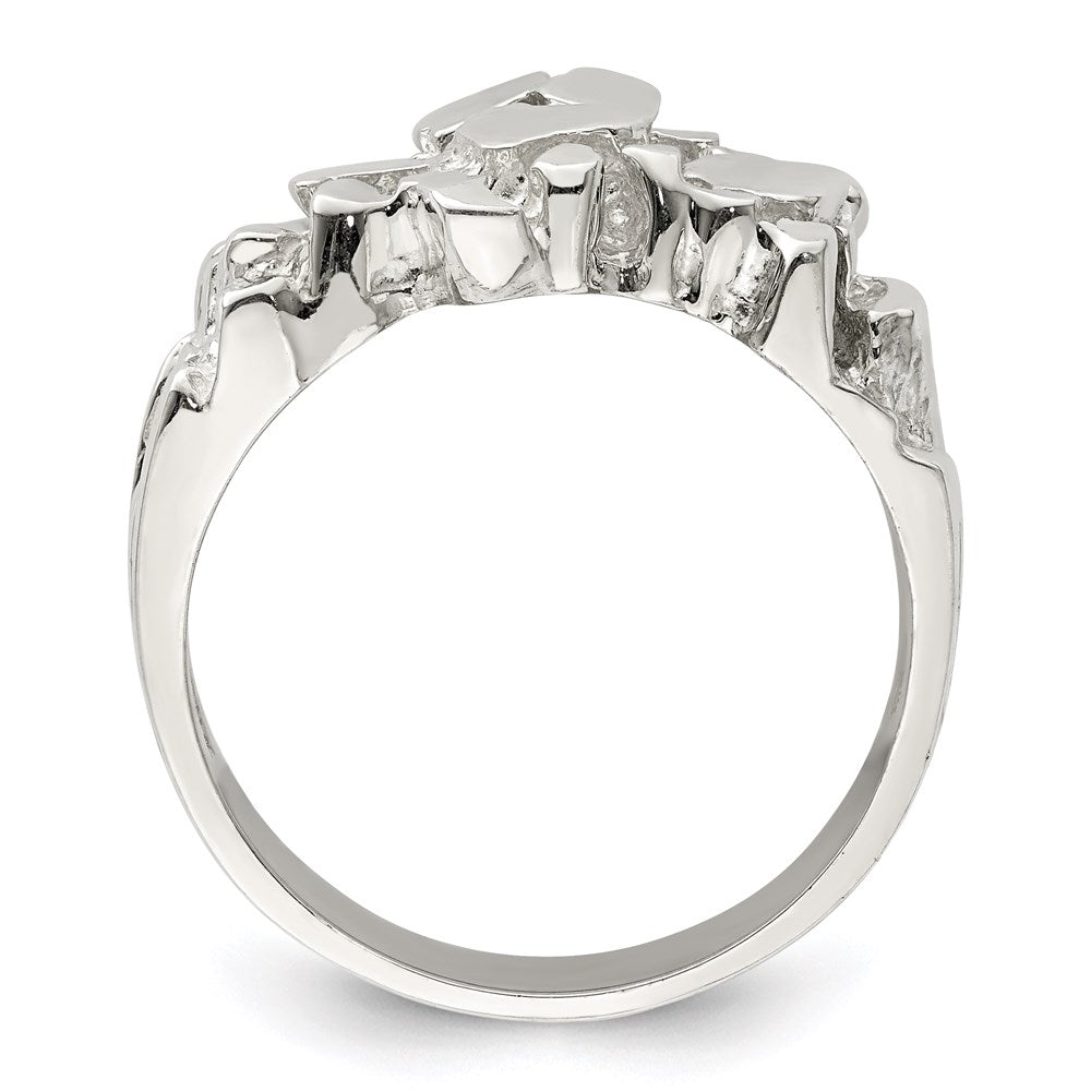 Sterling Silver Men's Nugget Ring - 15