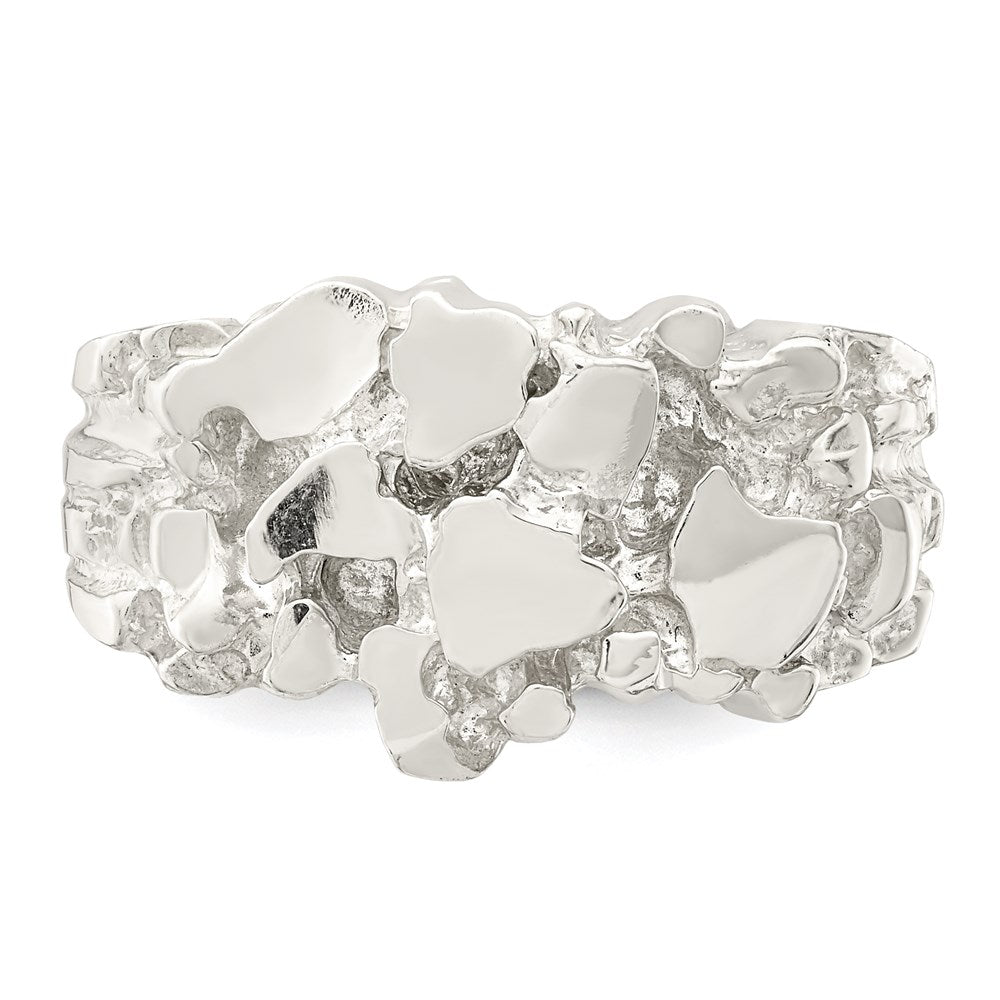 Sterling Silver Men's Nugget Ring - 15