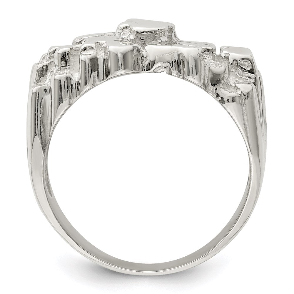 Sterling Silver Men's Nugget Ring - 16