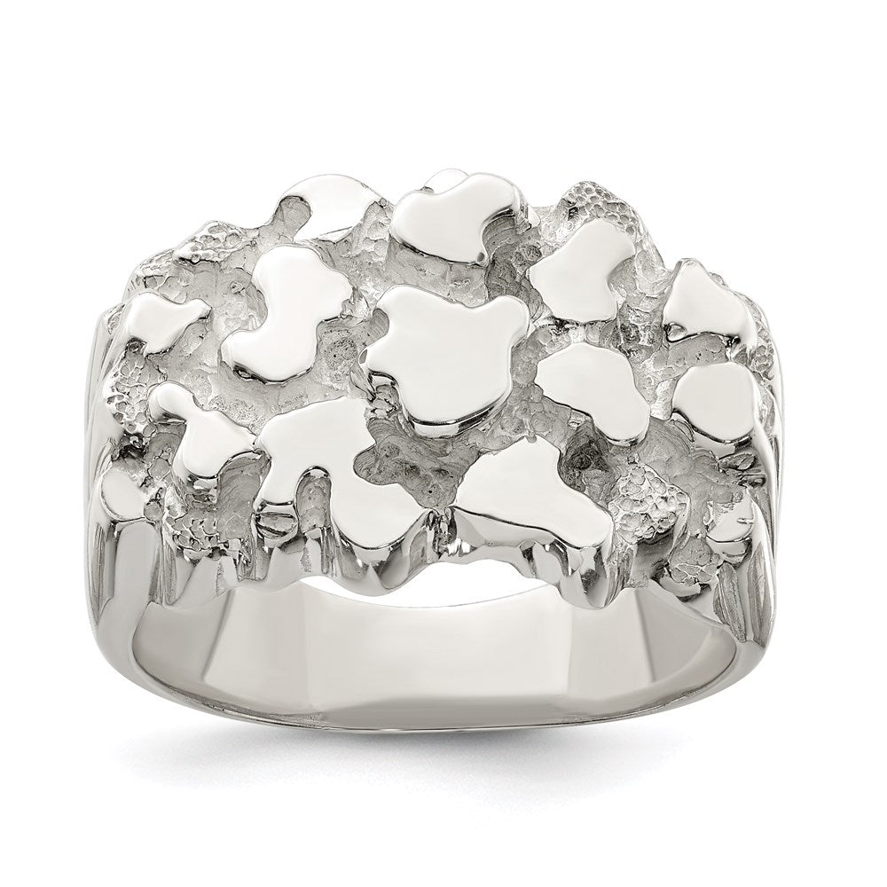 Sterling Silver Men's Nugget Ring - 29