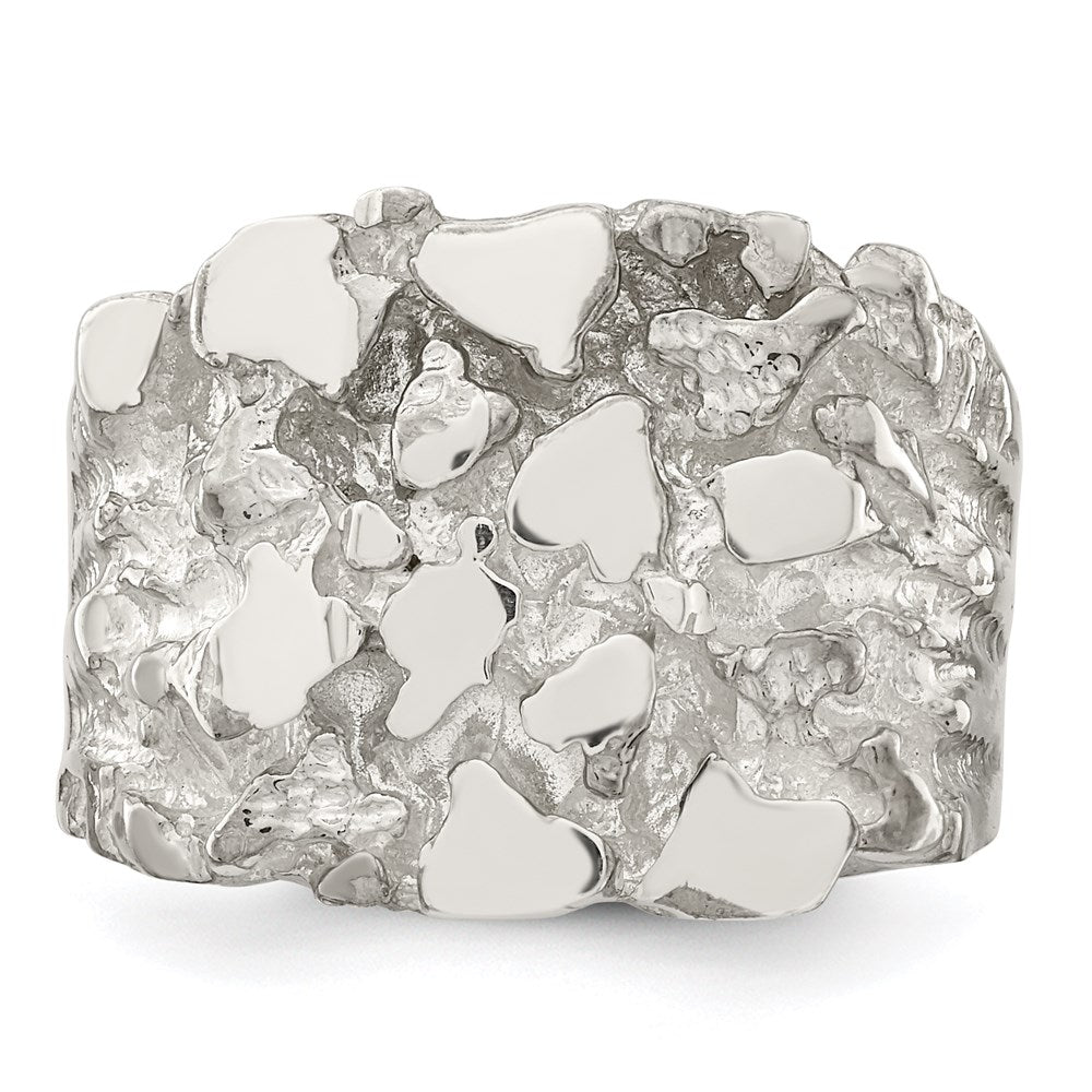 Sterling Silver Men's Nugget Ring - 31