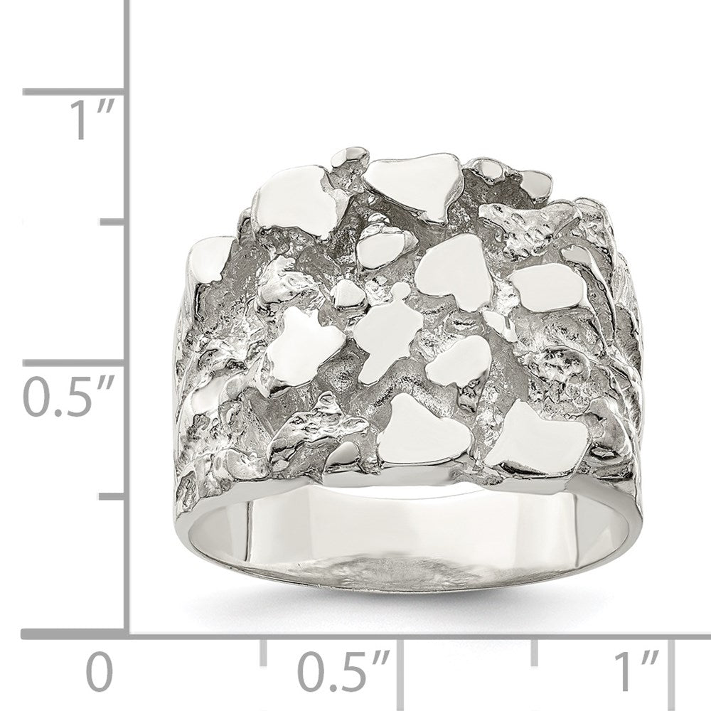 Sterling Silver Men's Nugget Ring - 31