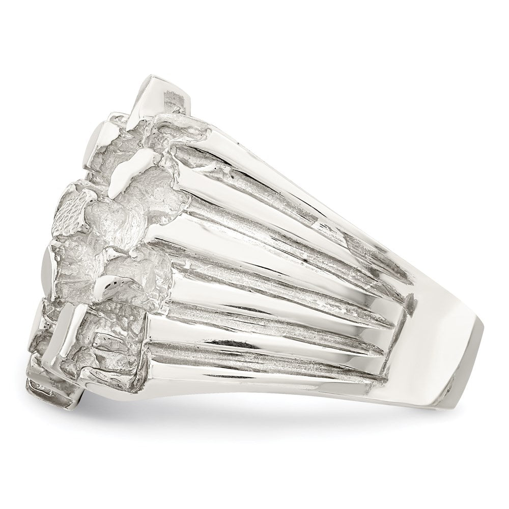 Sterling Silver Men's Nugget Ring - 30