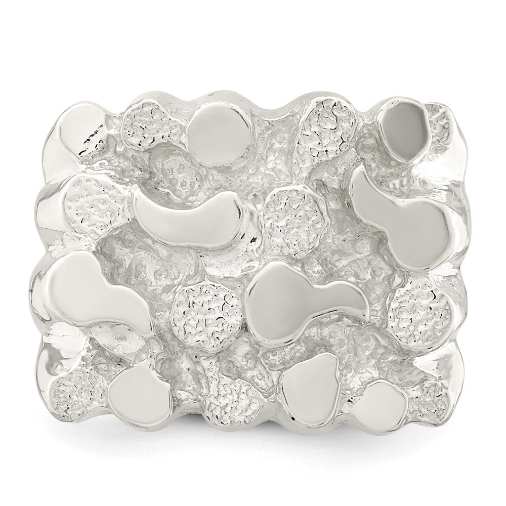Sterling Silver Men's Nugget Ring - 33
