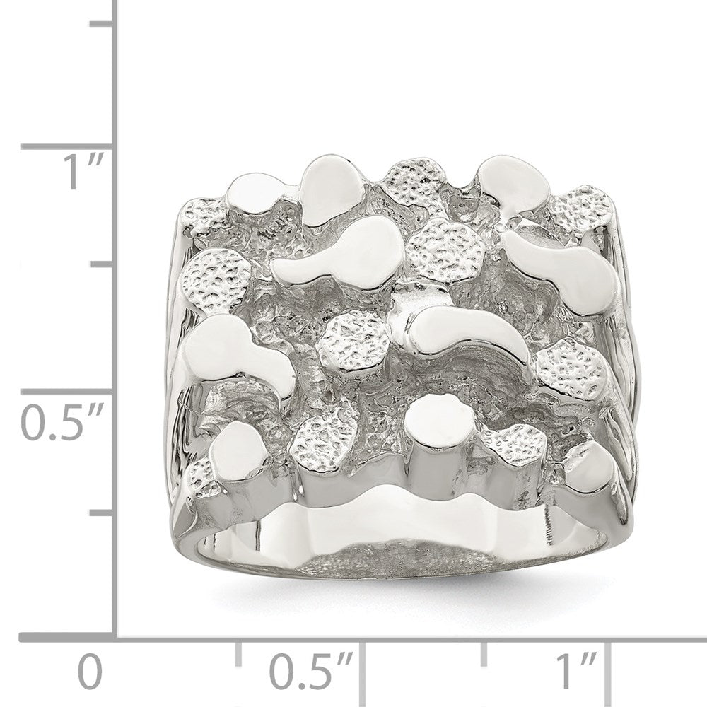 Sterling Silver Men's Nugget Ring - 33