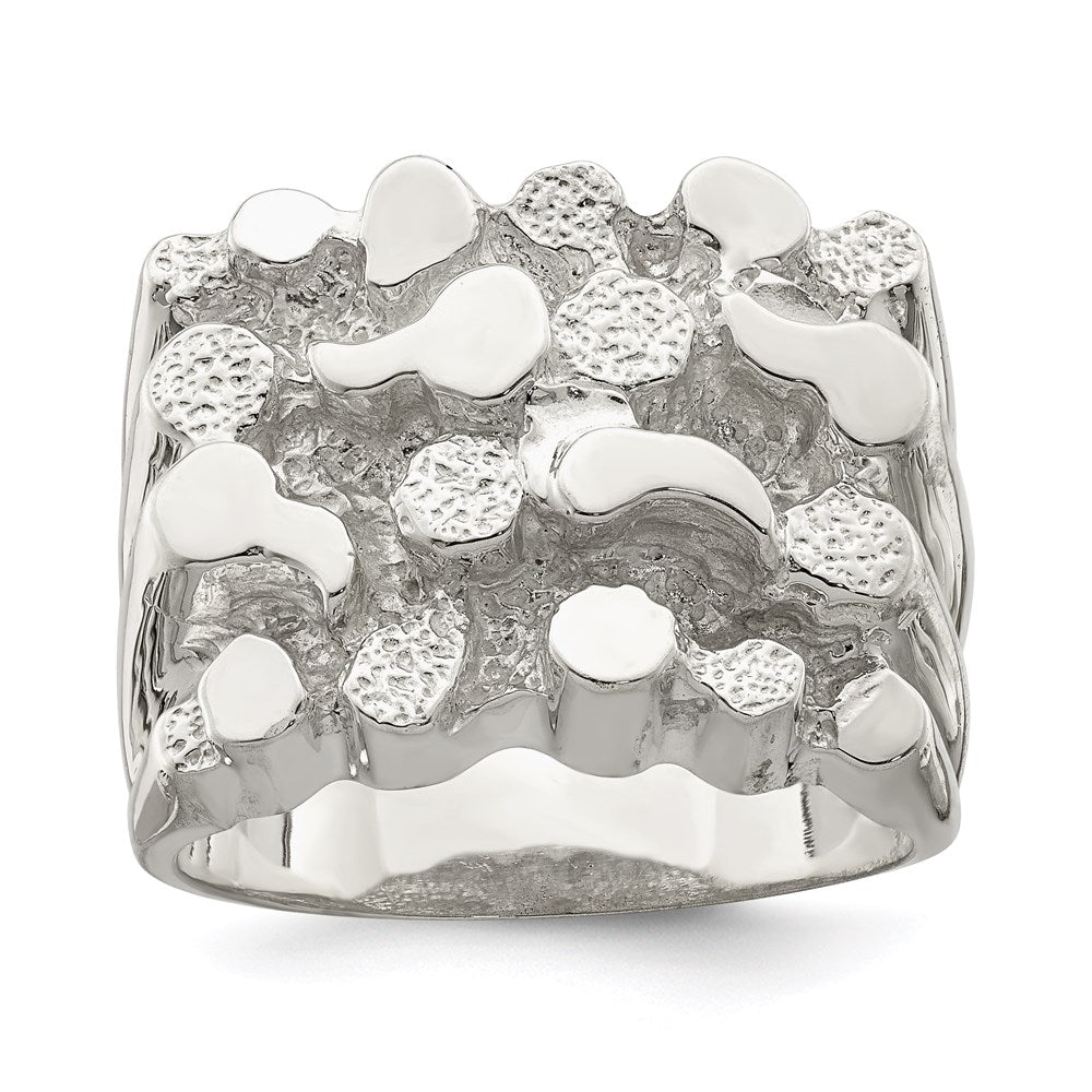 Sterling Silver Men's Nugget Ring - 33