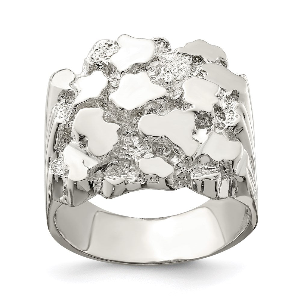 Sterling Silver Men's Nugget Ring - 34