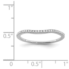 Sterling Silver Rhodium Plated Diamond Wrap Ring - 5