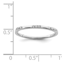 Sterling Silver Rhodium Plated Diamond Ring - 31