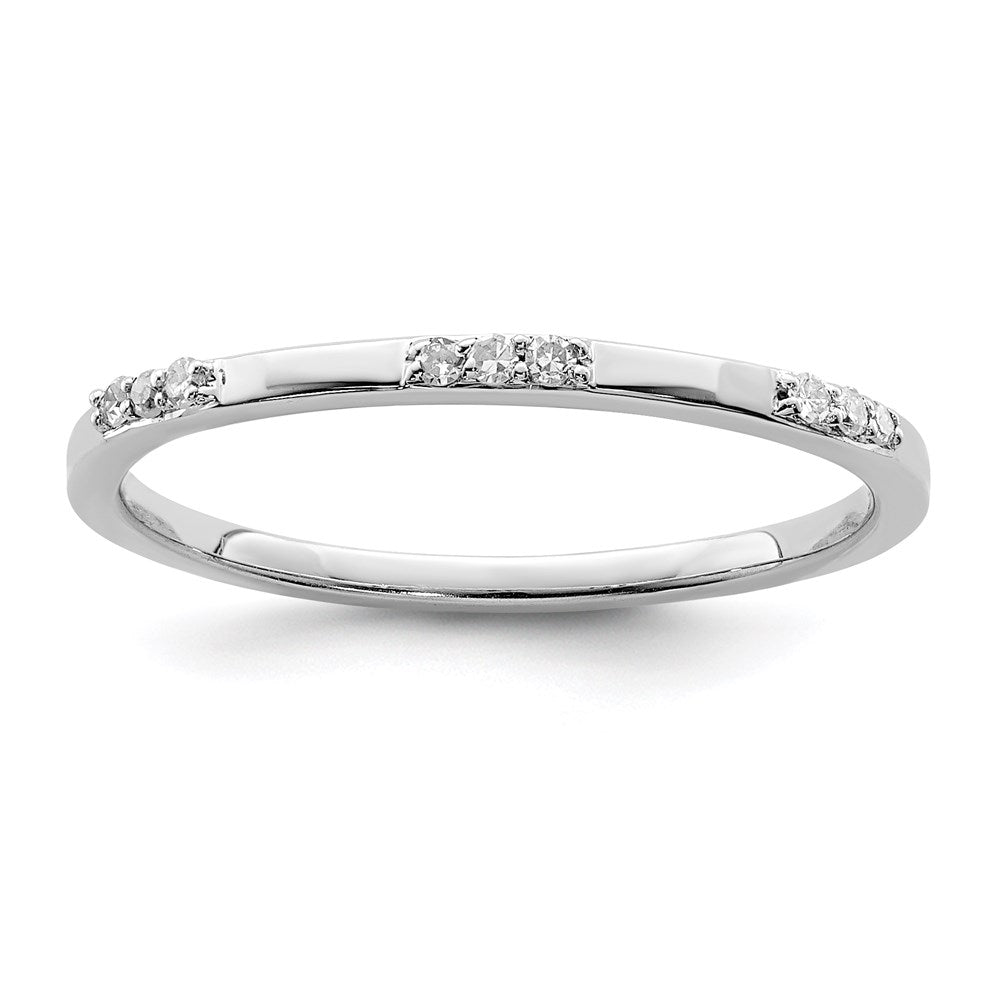 Sterling Silver Rhodium Plated Diamond Ring - 30