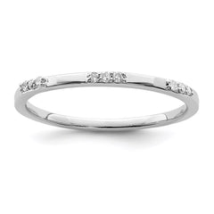 Sterling Silver Rhodium Plated Diamond Ring - 30
