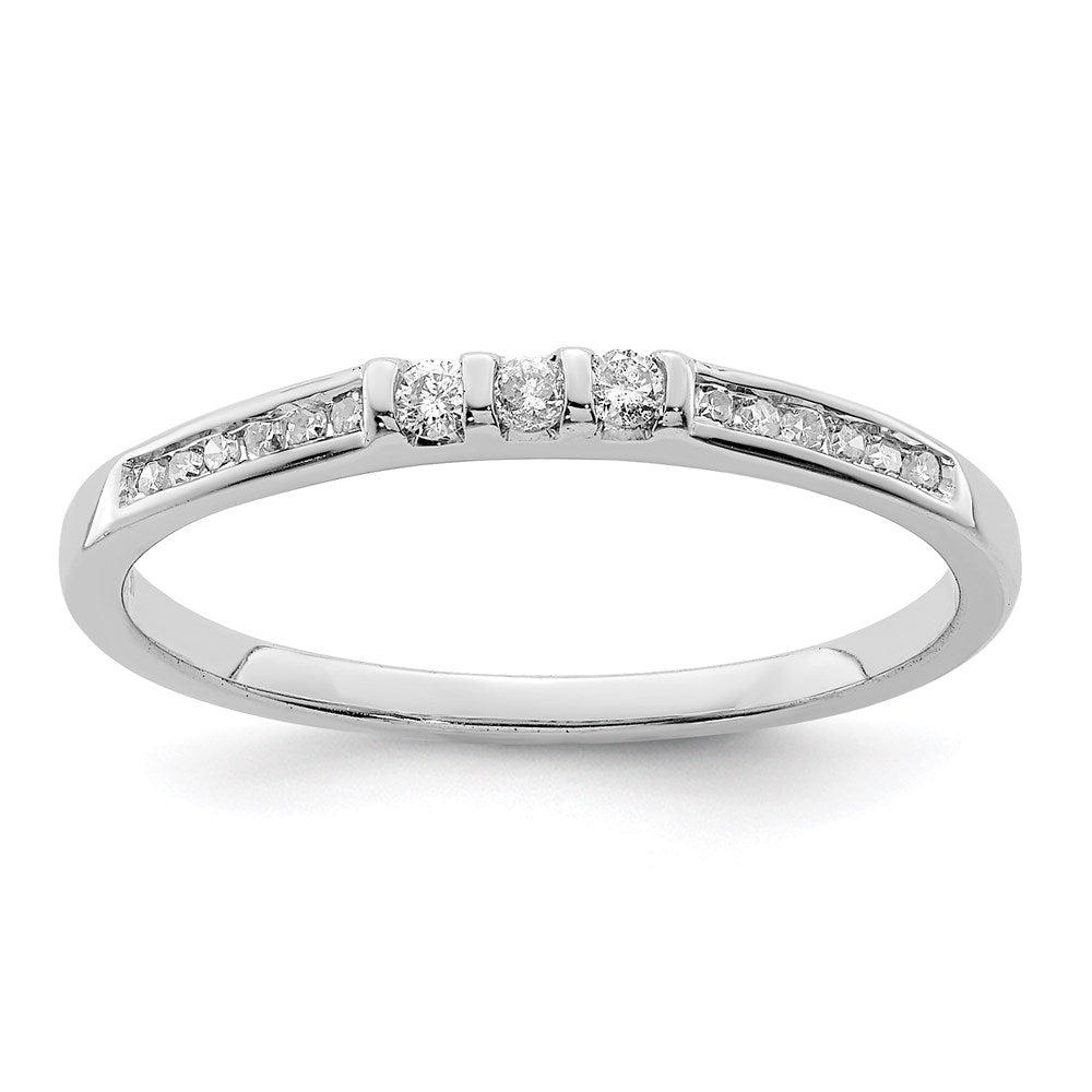 Sterling Silver Rhodium Plated Diamond Ring - 26