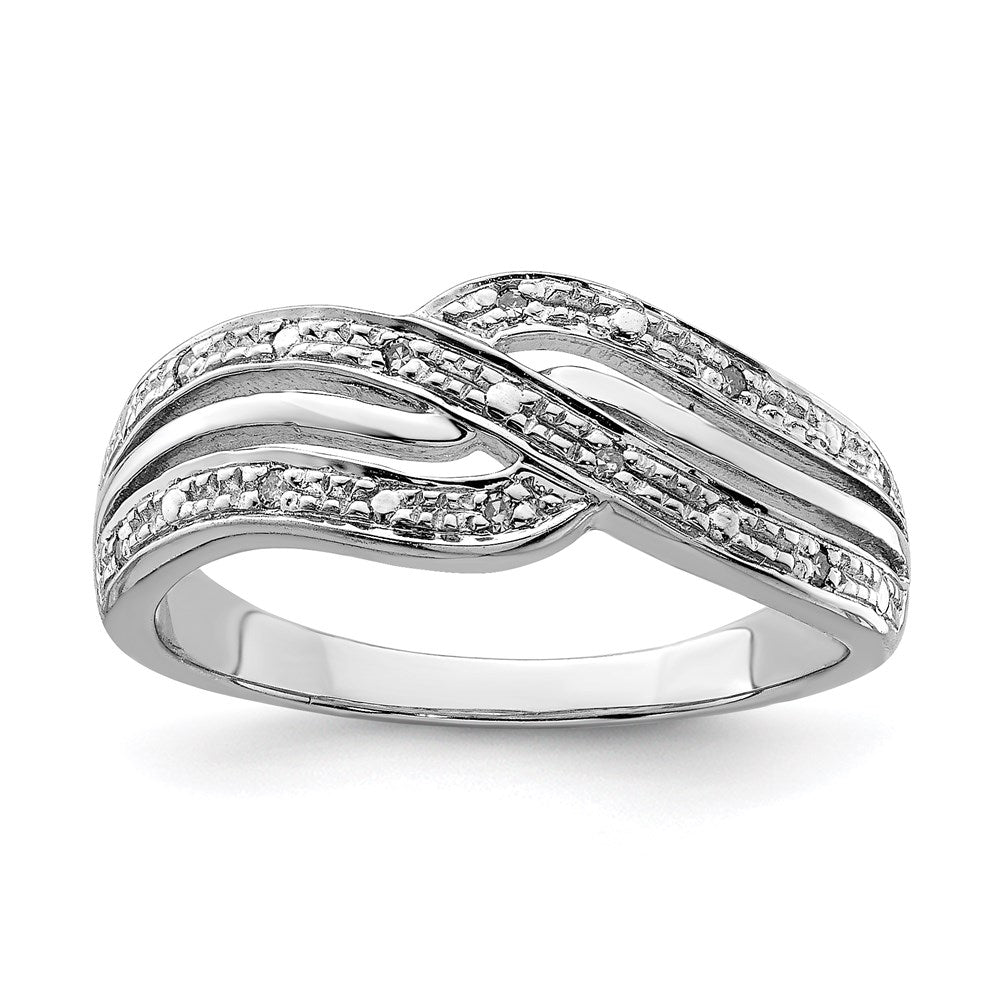 Sterling Silver Rhodium Plated Diamond Ring - 33