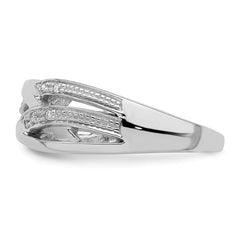 Sterling Silver Rhodium Plated Diamond Ring - 34