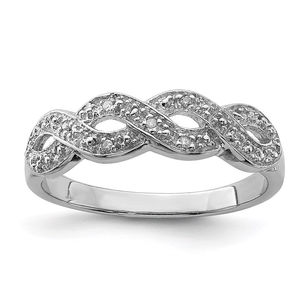 Sterling Silver Rhodium Plated Diamond Ring - 29