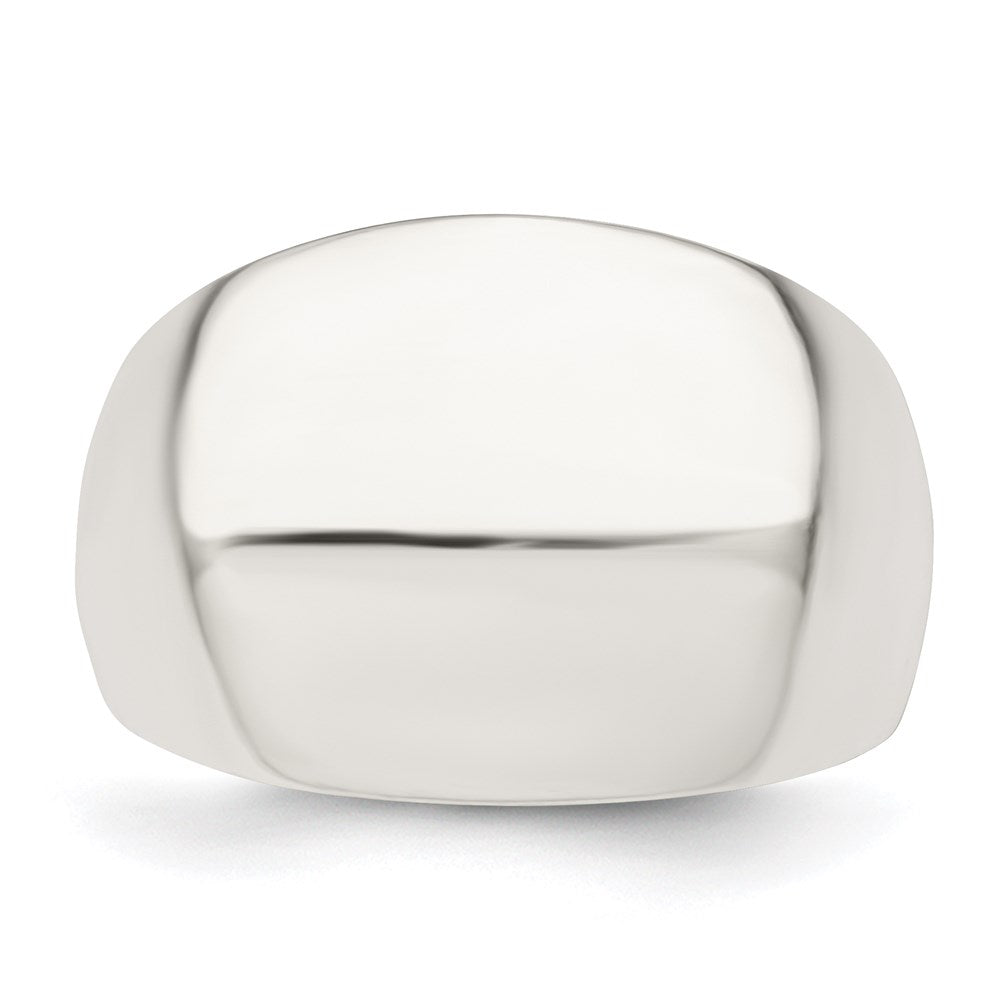 Sterling Silver Polished Cigar-band Ring - 3