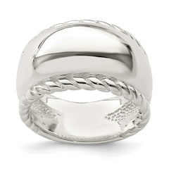 Sterling Silver Twisted Dome Ring - 3
