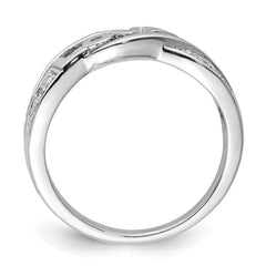 Sterling Silver Rhodium Plated Diamond LOVE Ring - 4