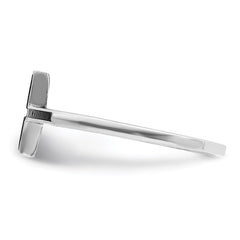 Sterling Silver Antiqued Sideways Cross Ring - 3