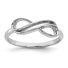 Sterling Silver Rhodium-plated Overlap Infinity Ring - 2