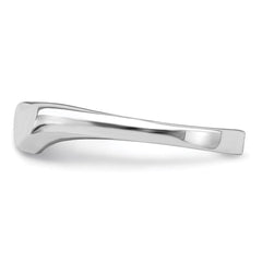 Sterling Silver RH-plated Polished Elongated Heart Children's Ring - 2