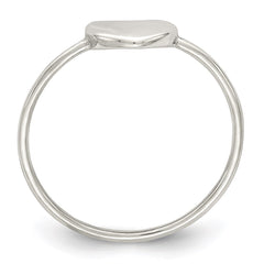 Sterling Silver Polished Heart Ring - 2