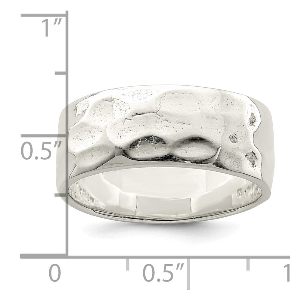 Sterling Silver Hammered Polished Ring - 2