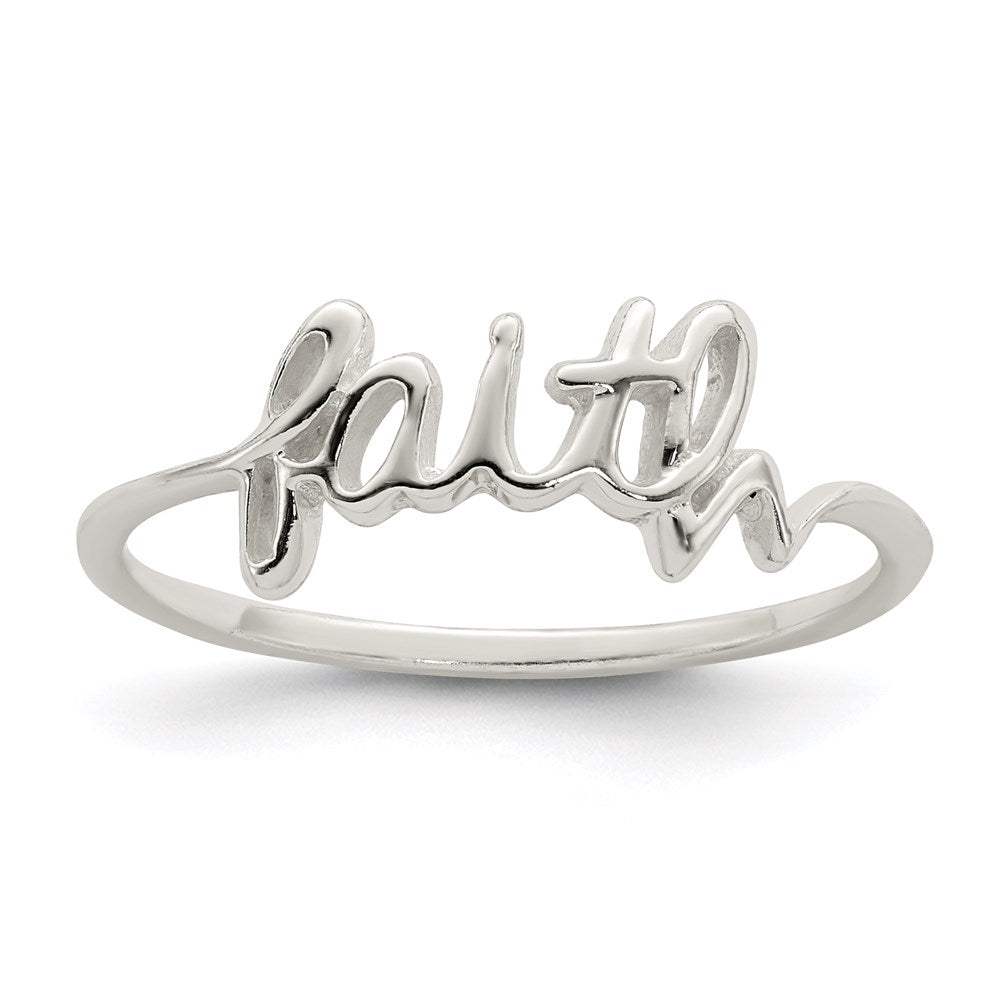 Sterling Silver Faith Ring - 3