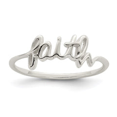 Sterling Silver Faith Ring - 3