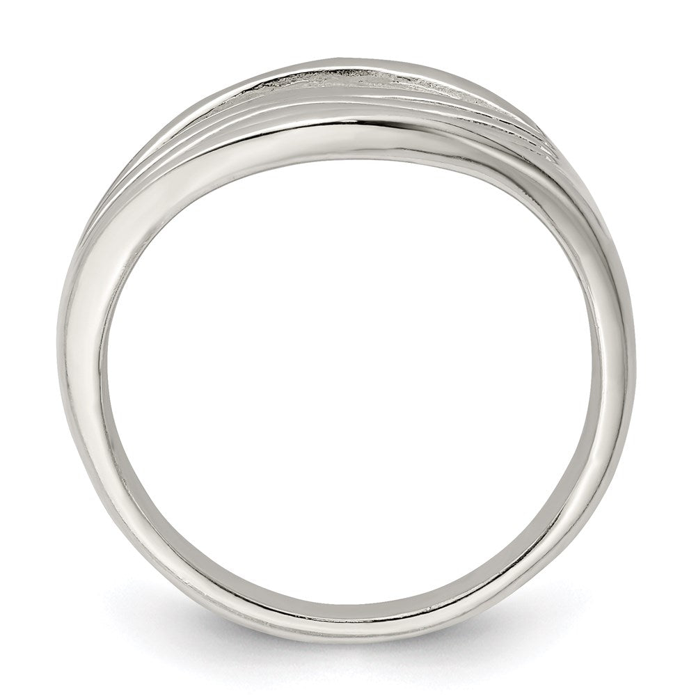 Sterling Silver Polished Wave Ring - 2
