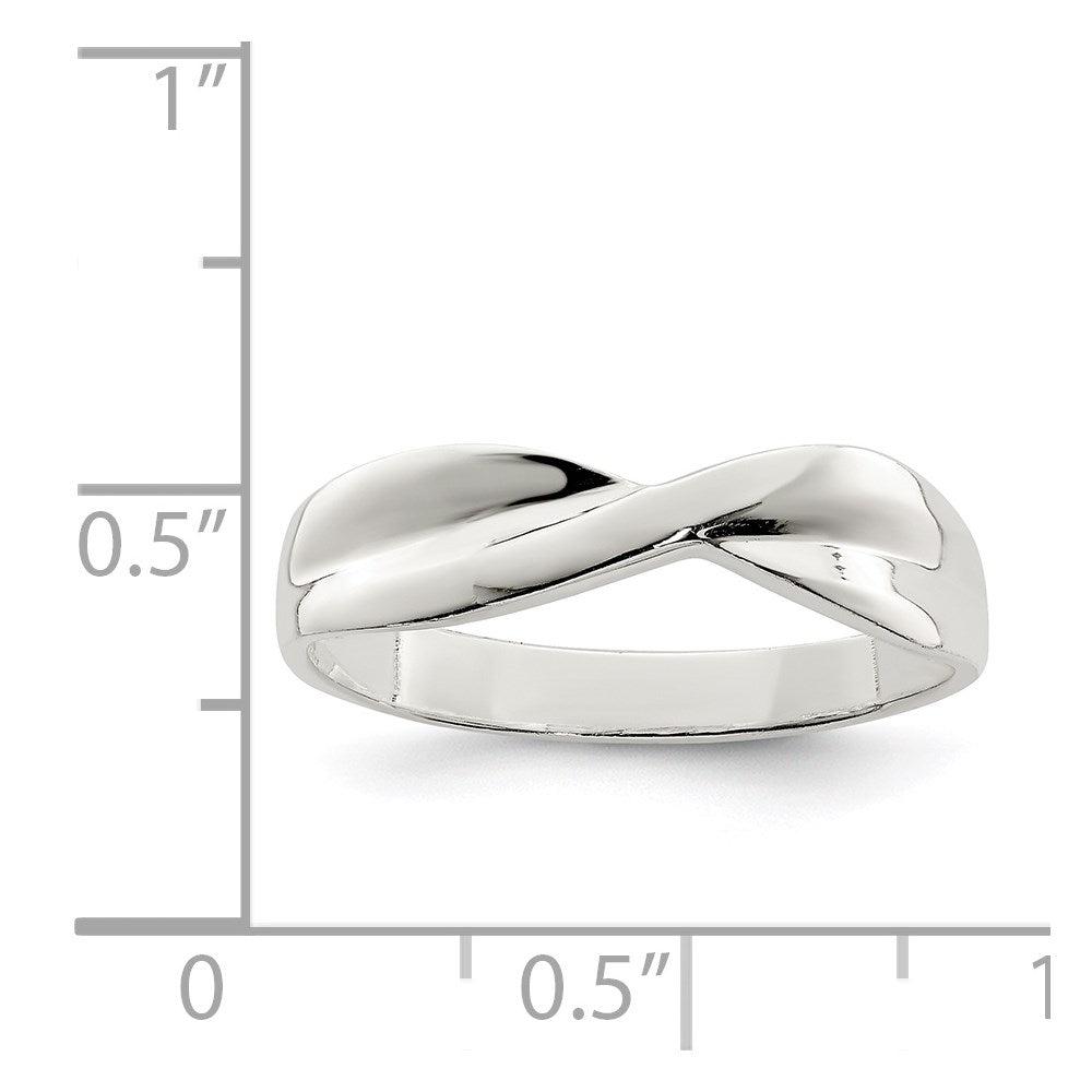 Sterling Silver Polished Twist Ring - 3