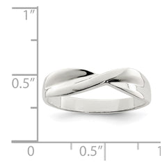 Sterling Silver Polished Twist Ring - 3