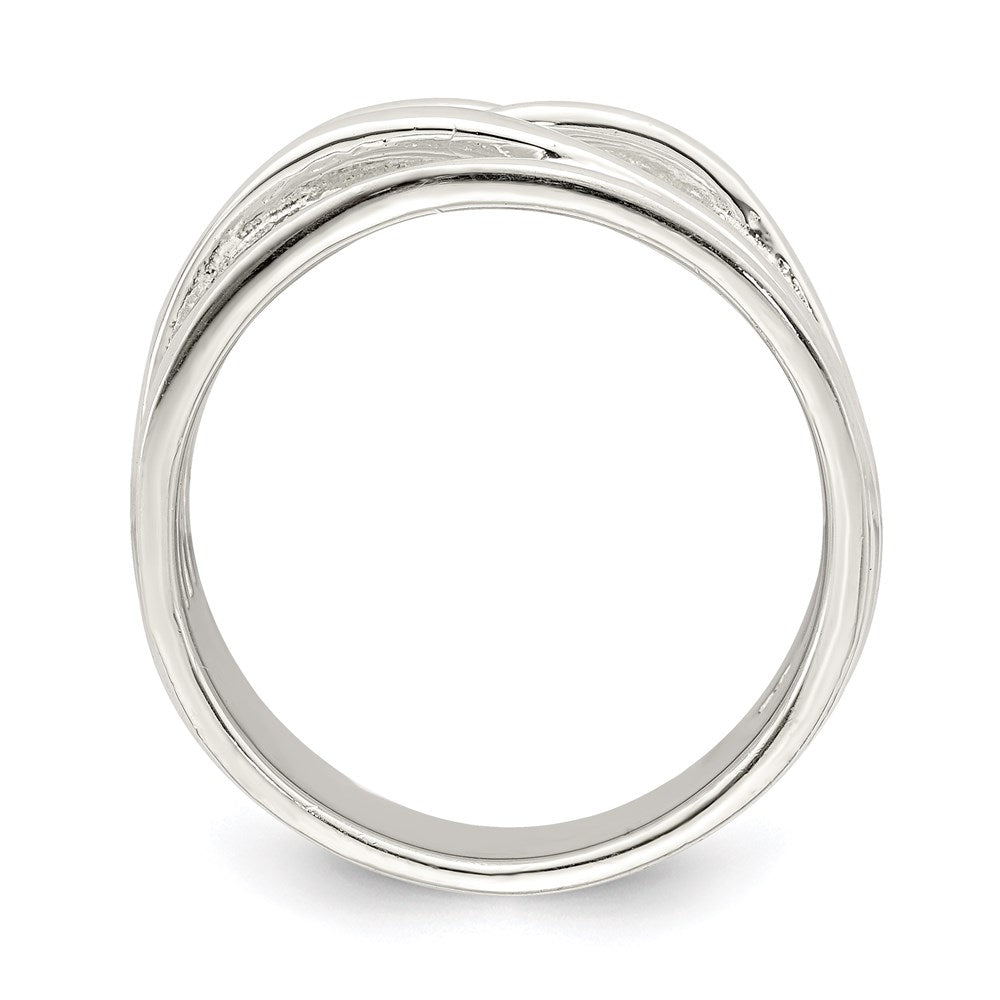 Sterling Silver Polished 5 Band Intersecting Ring - 3