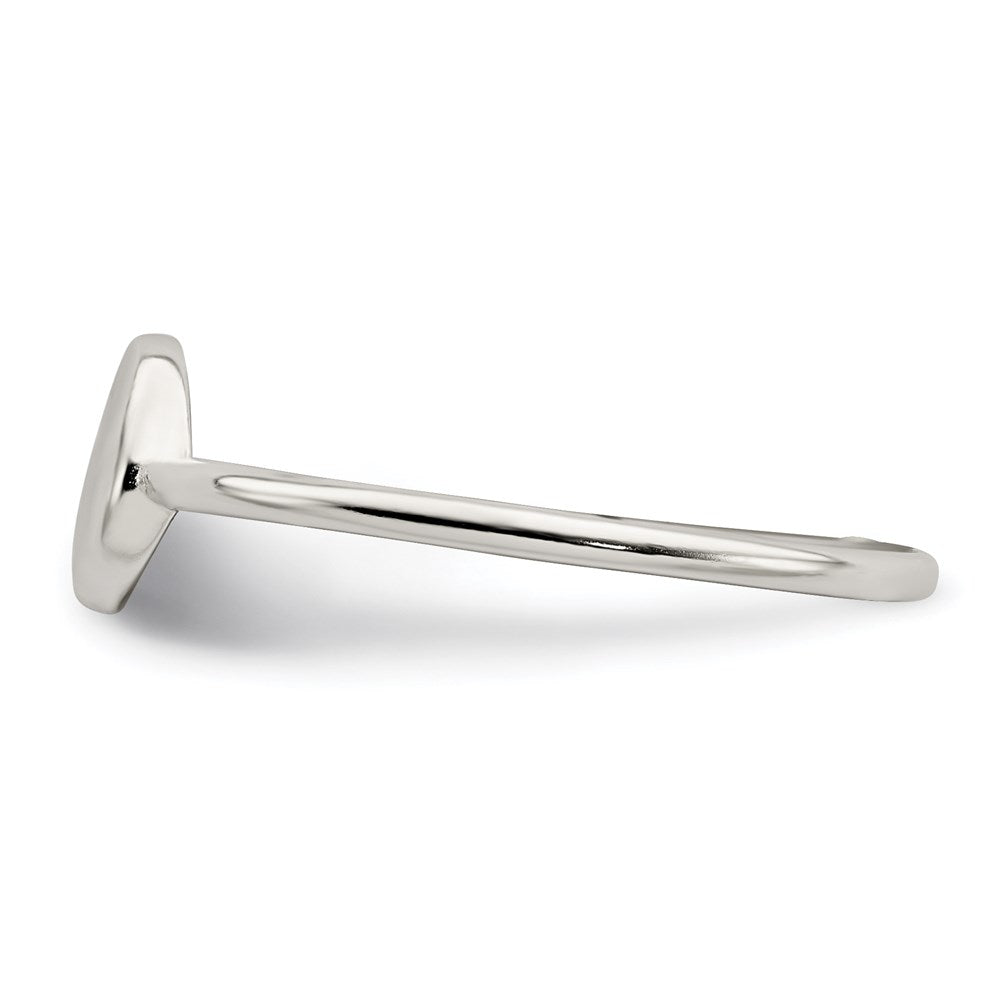 Sterling Silver Polished Circle Ring - 3
