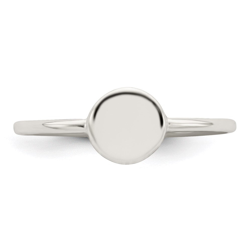 Sterling Silver Polished Circle Ring - 3
