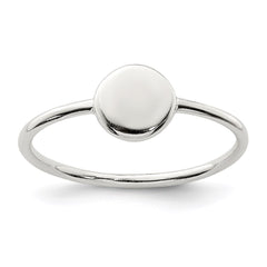 Sterling Silver Polished Circle Ring - 3