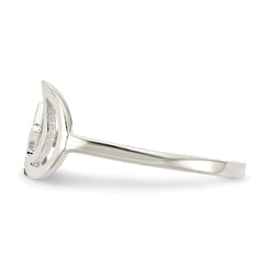 Sterling Silver Polished Star & Moon Ring - 3