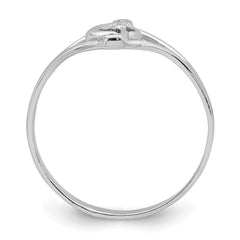 Sterling Silver Rhodium-plated Polished Music Note Ring - 3