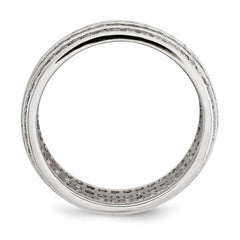 Sterling Silver Rhodium-plated 5-row Eternity Ring - 2