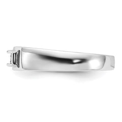 Sterling Silver Rhodium Plated Men's Polished Diam. Ring - 2