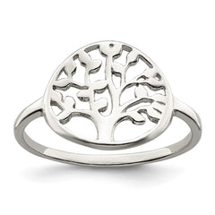 Sterling Silver Polished Tree Ring - 3