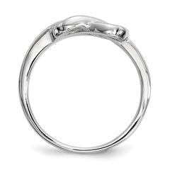Sterling Silver Rhodium-plated Knot Ring - 2