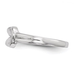 Sterling Silver Rhodium-plated Knot Ring - 3