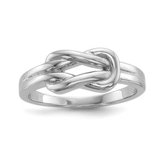 Sterling Silver Rhodium-plated Knot Ring - 2
