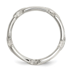Sterling Silver Polished Fancy Link Ring - 3