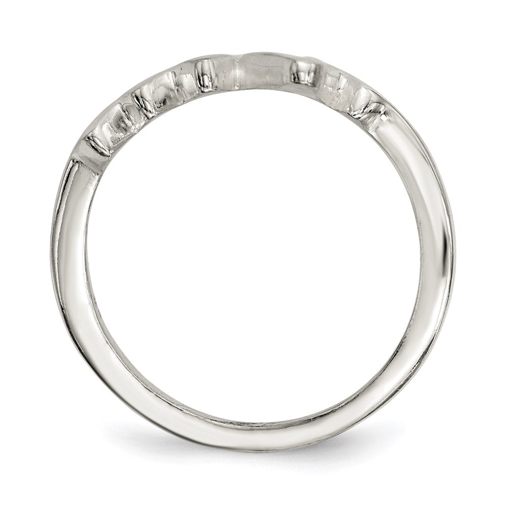 Sterling Silver Polished Fancy Heartbeat Ring - 2