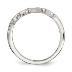 Sterling Silver Polished Fancy Heartbeat Ring - 2