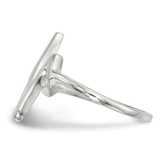 Sterling Silver Polished Fancy Heartbeat Ring - 3