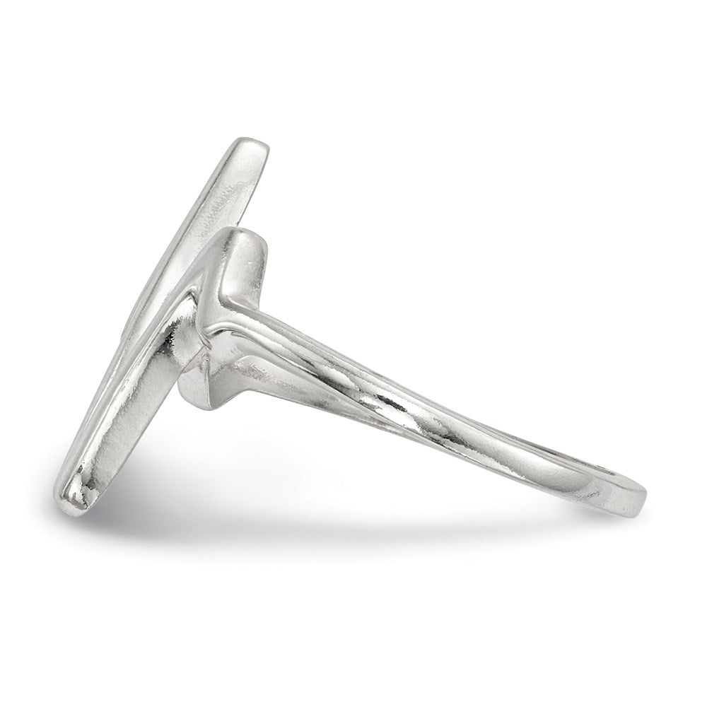 Sterling Silver Polished Fancy Heartbeat Ring - 2